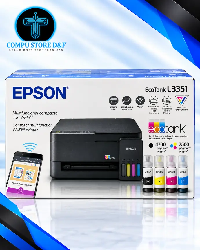 IMPRESORA EPSON MULTIFUNCIONAL ECOTANK WIFI L3351