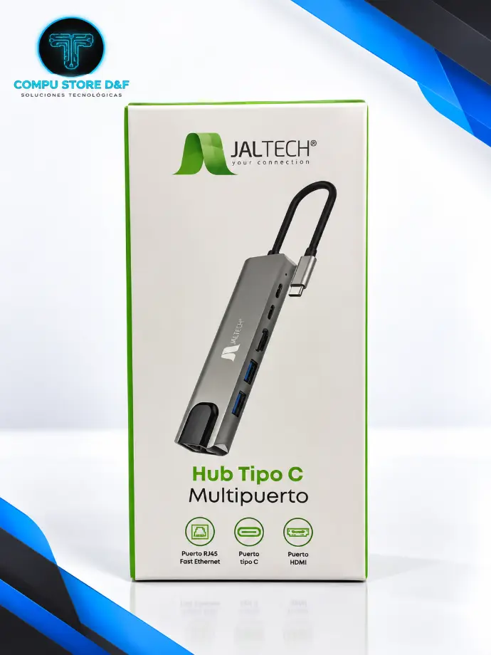 HUB TIPO C MULTIPUERTO CON RJ45 JALTECH B624  11135